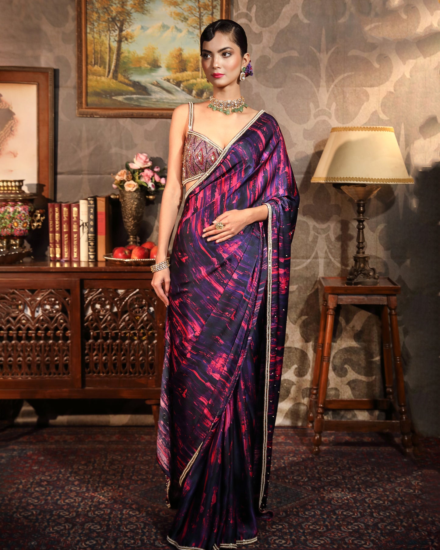 The Ultra-Violet Saree