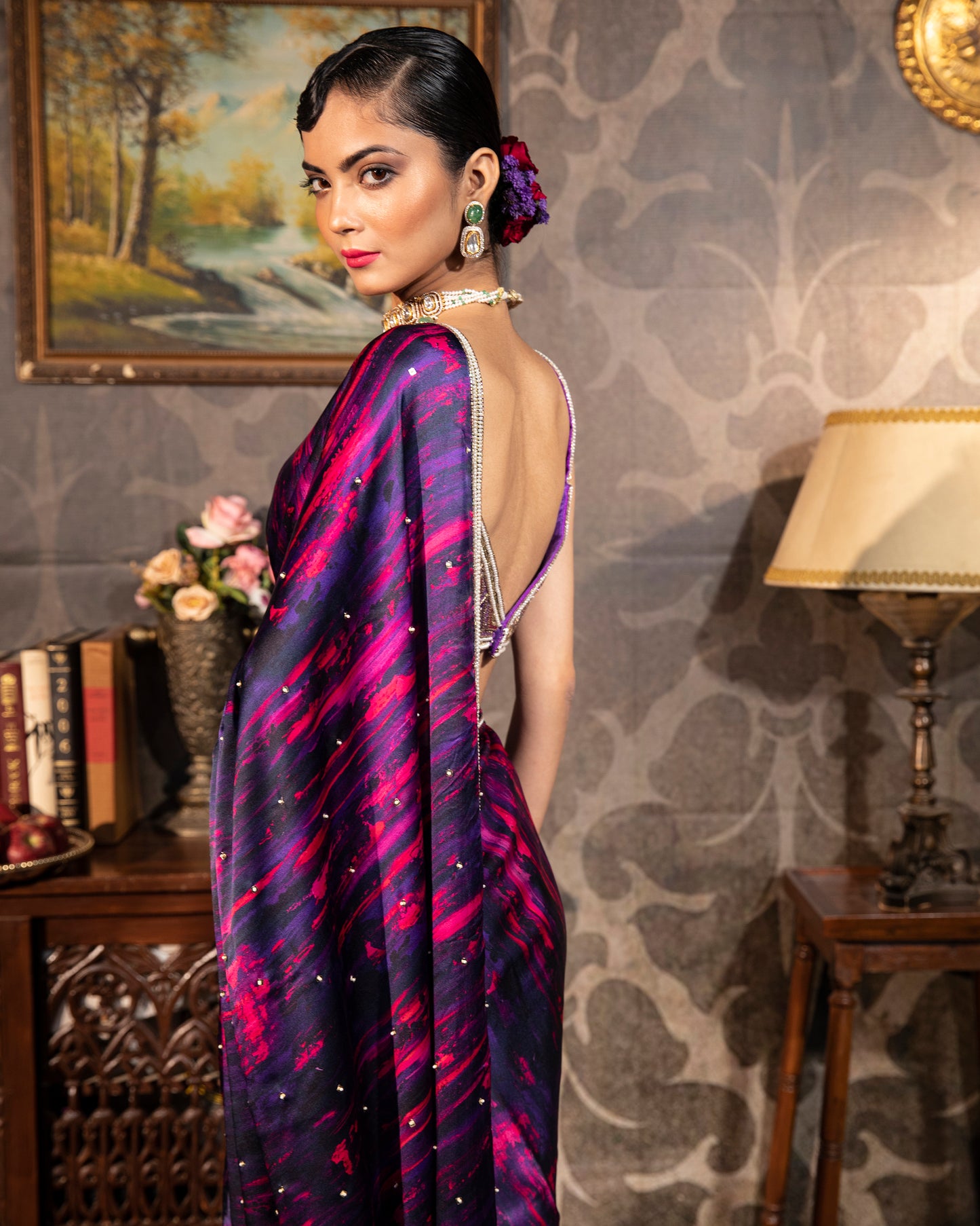 The Ultra-Violet Saree