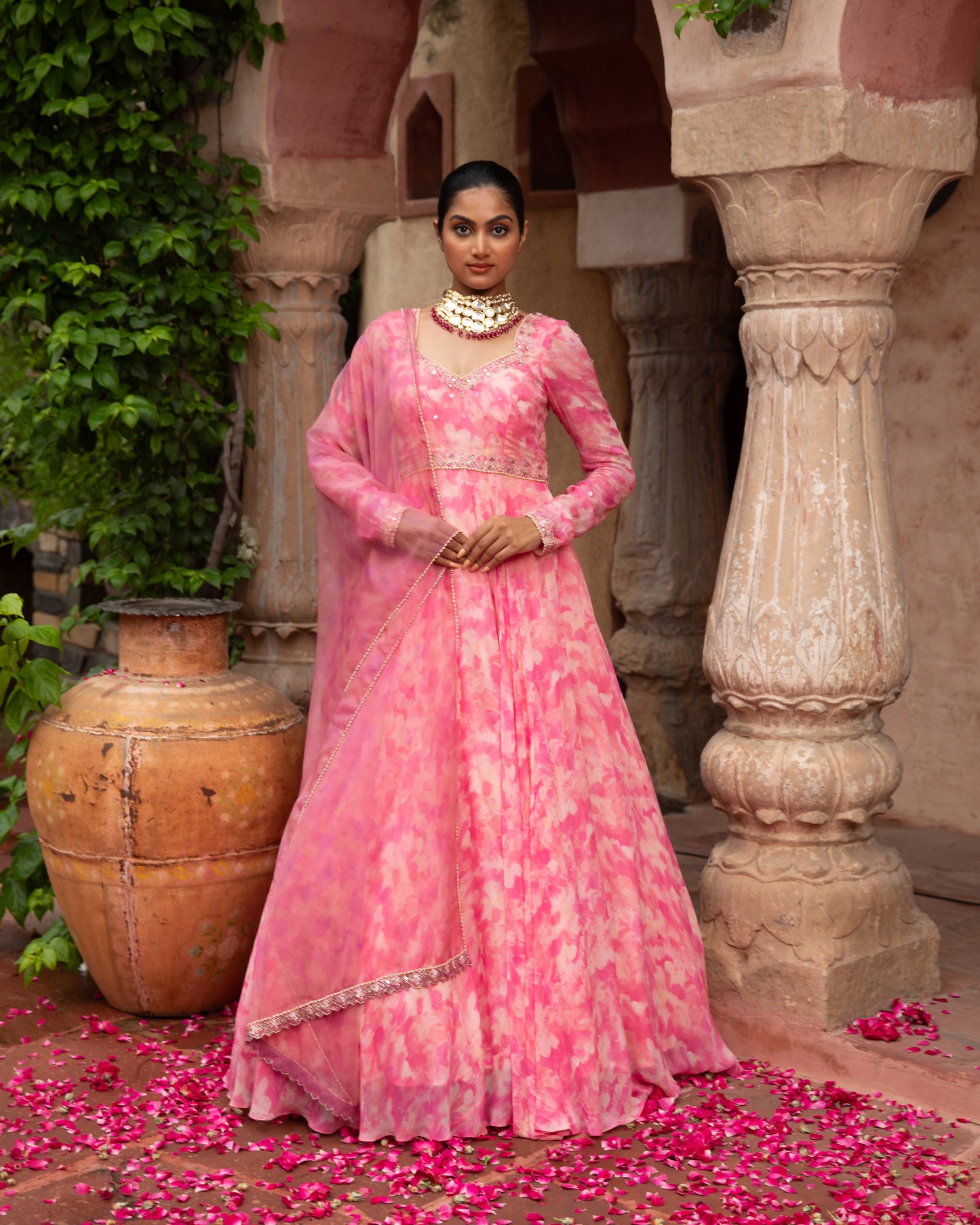 PEACH ANARKALI