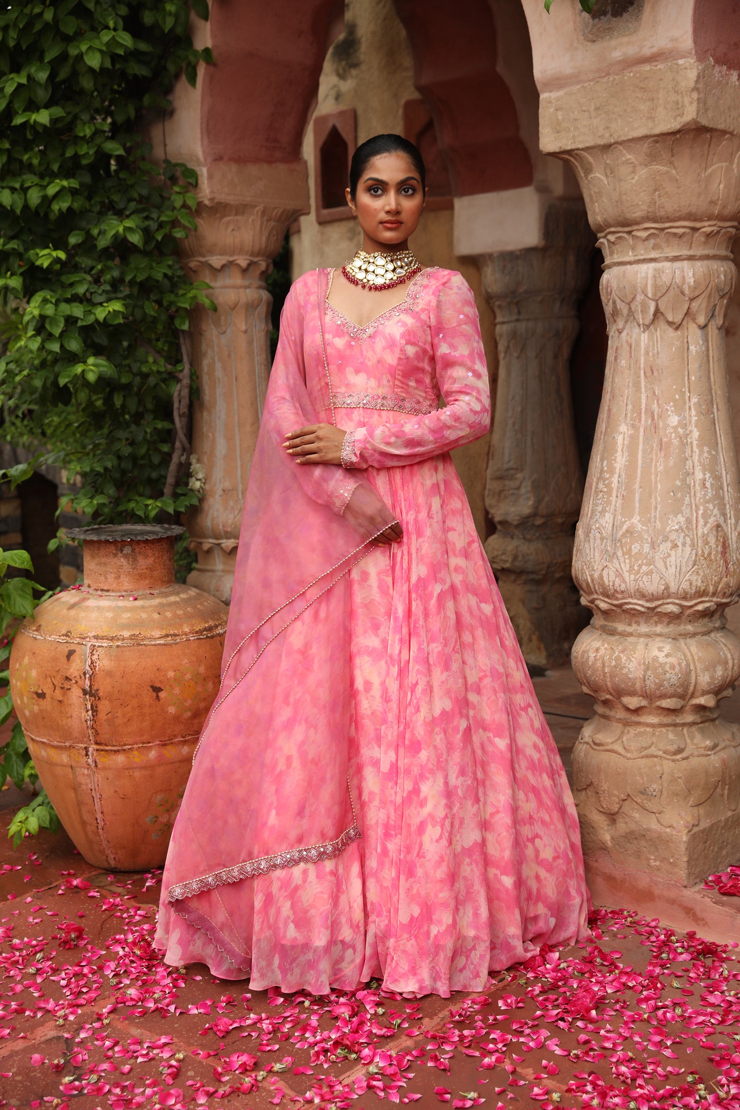 PEACH ANARKALI