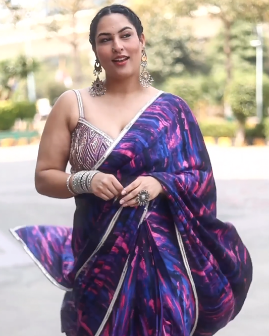 The Ultra-Violet Saree